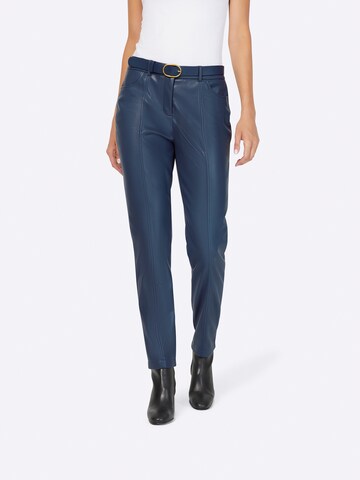 heine Regular Broek in Blauw: voorkant