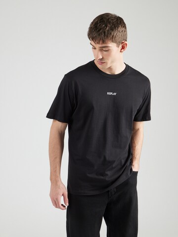 REPLAY Shirt in Zwart: voorkant