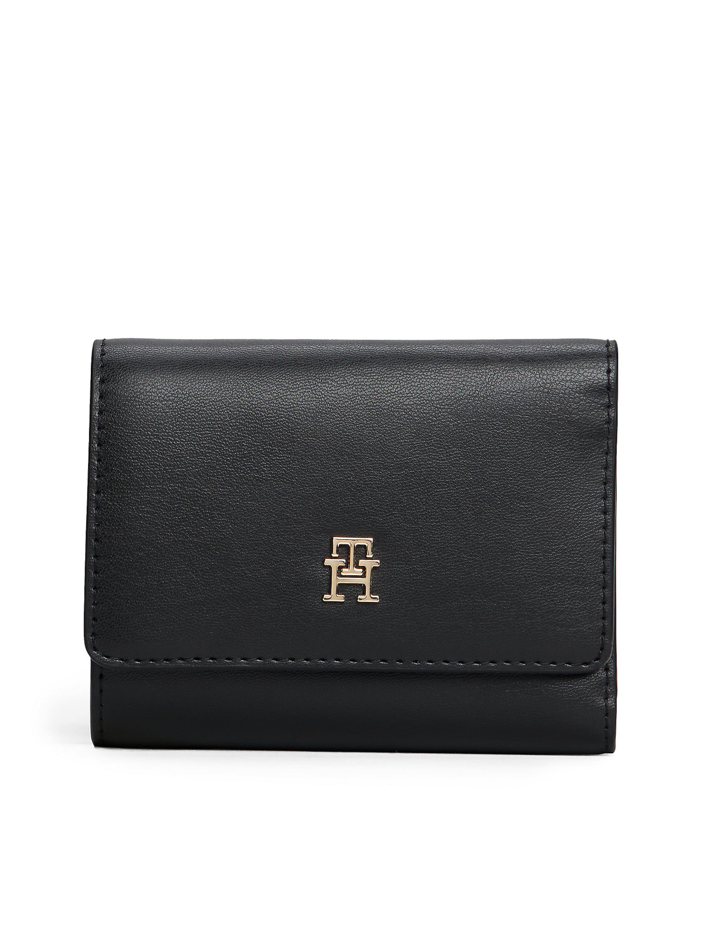 TOMMY HILFIGER Wallet in Black: front