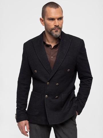 Coupe regular Veste de costume Antioch en noir : devant