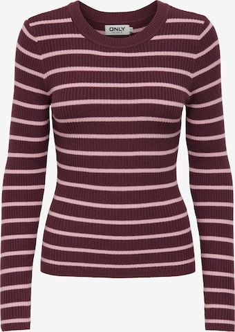 Pull-over 'ONLLOUISA' ONLY en violet : devant
