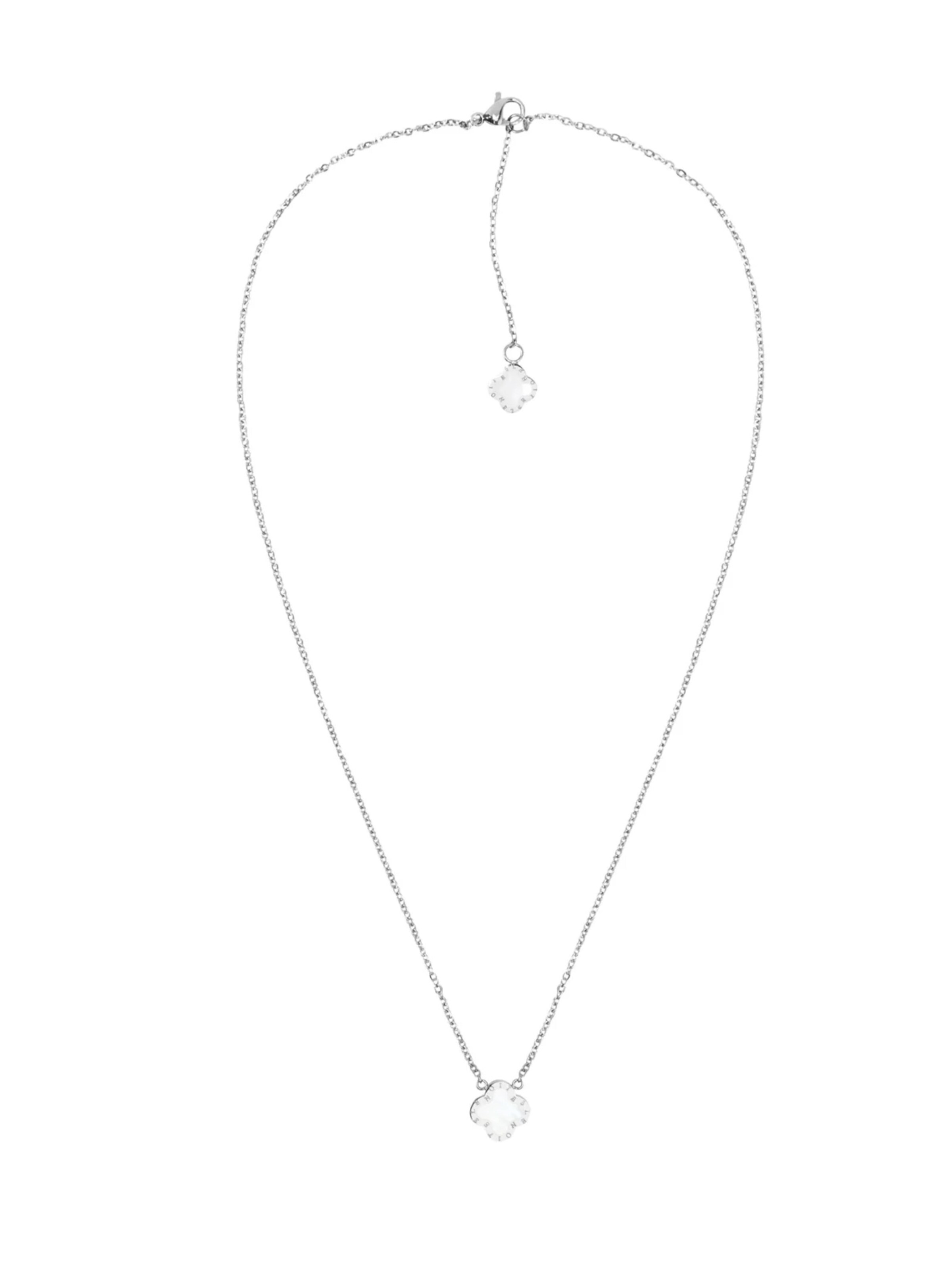 Chaîne 'Four Leaf Clover Mini 13' Lenoites en argent : devant