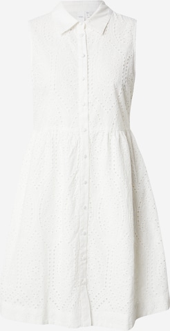 YAS - Vestido camisero 'YASHOLI' en blanco: frente