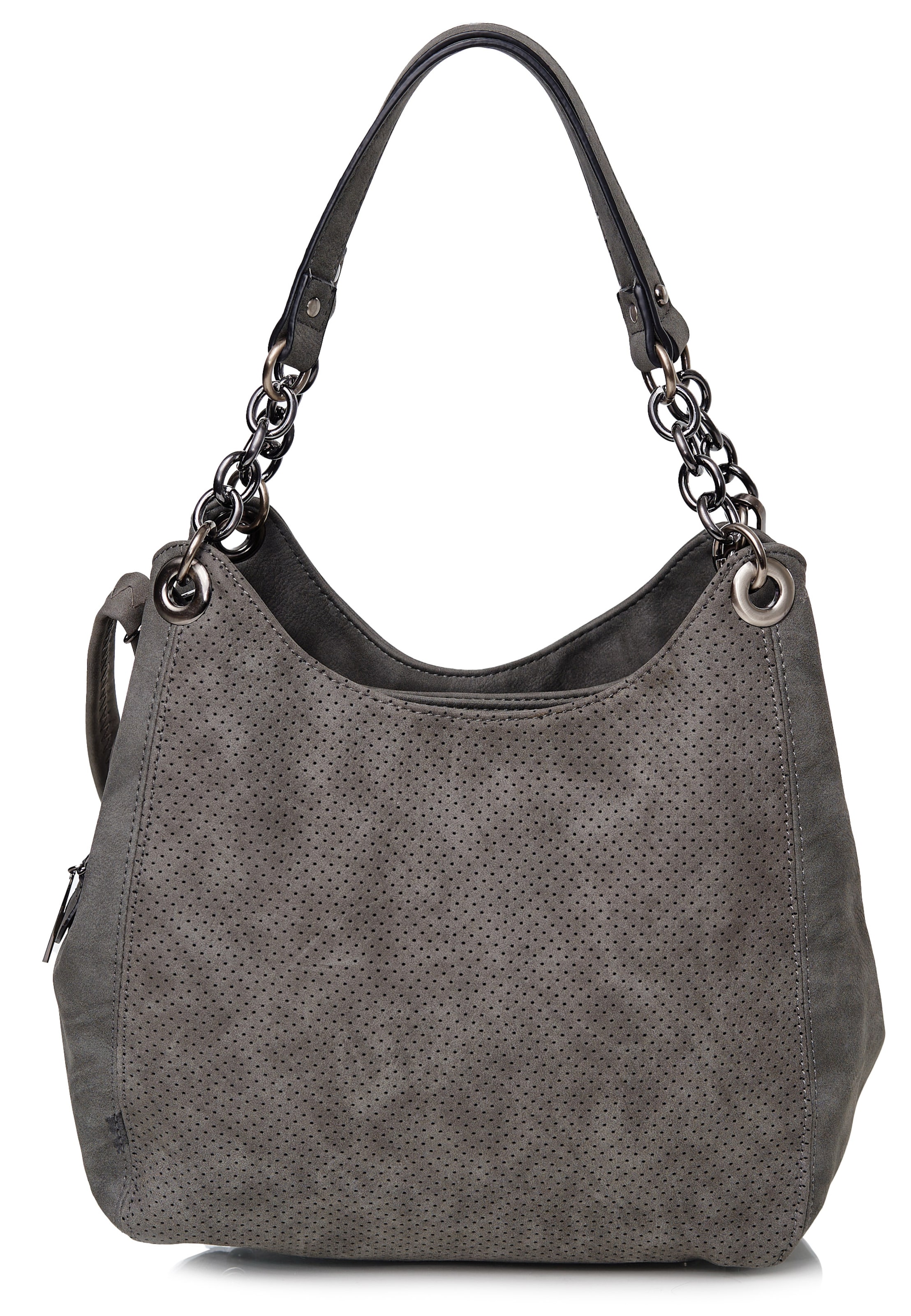 HARPA Handbag in Grey: front