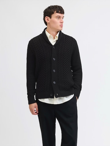 JACK & JONES Knit cardigan 'JJPAUL' in Black