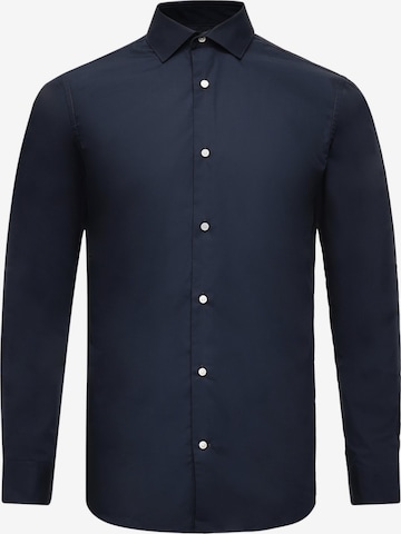 JACK & JONES Button Up Shirt 'JWHPARKER' in Blue: front