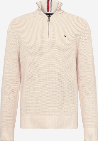 Pull-over TOMMY HILFIGER en beige : devant