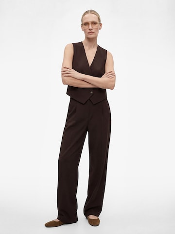 Koton Wide leg Pleat-front trousers in Brown: front