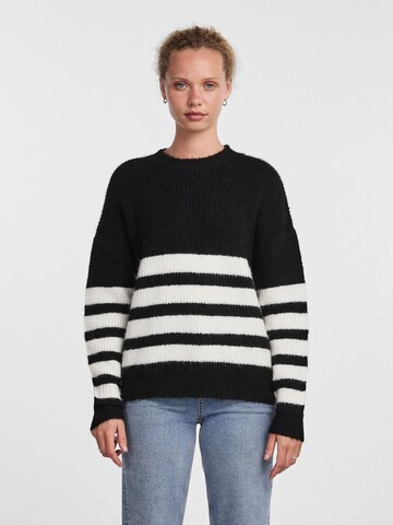 PIECES Sweater 'BROOKS' in Black: front