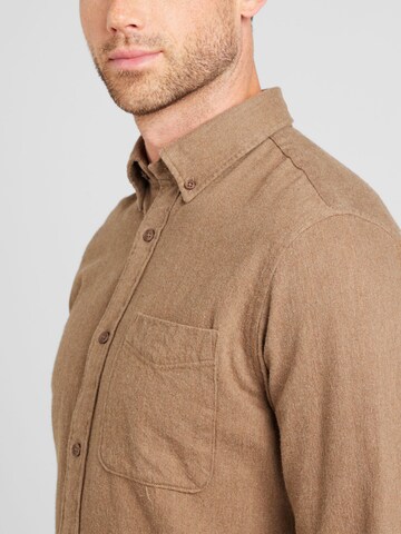 JACK & JONES Regular fit Overhemd 'JPRBLUBROOK' in Bruin