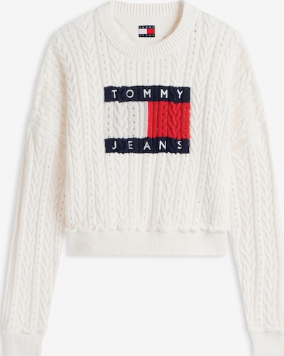 Megztinis iš Tommy Jeans, spalva – tamsiai mėlyna / raudona / balta / vilnos balta, Prekių apžvalga
