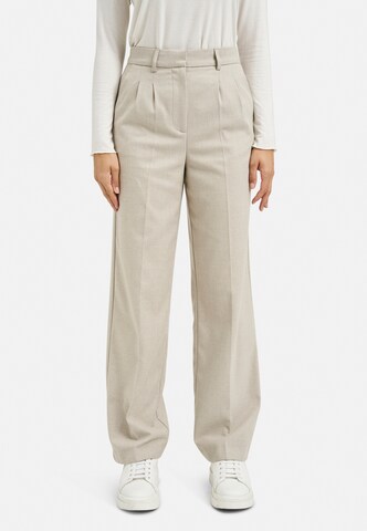 Smith&Soul Regular Pleat-front trousers in Beige: front
