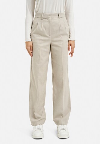 regular Pantaloni con pieghe di Smith&Soul in beige: frontale