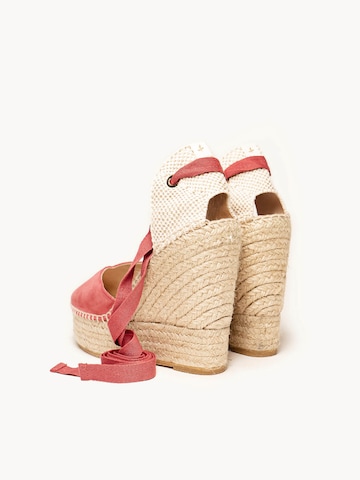 Sandalo 'Alpargata Cuña 12 cm' di Alhamas in rosa