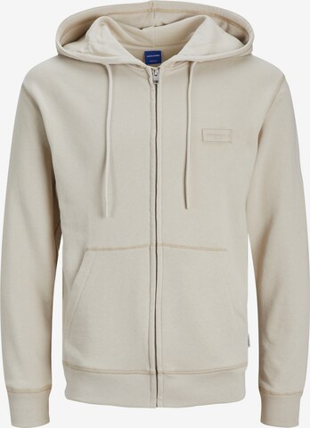 Veste de survêtement JACK & JONES en beige : devant