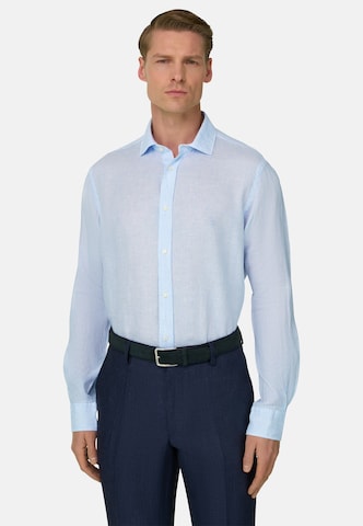 Boggi Milano Regular fit Button Up Shirt in Blue: front