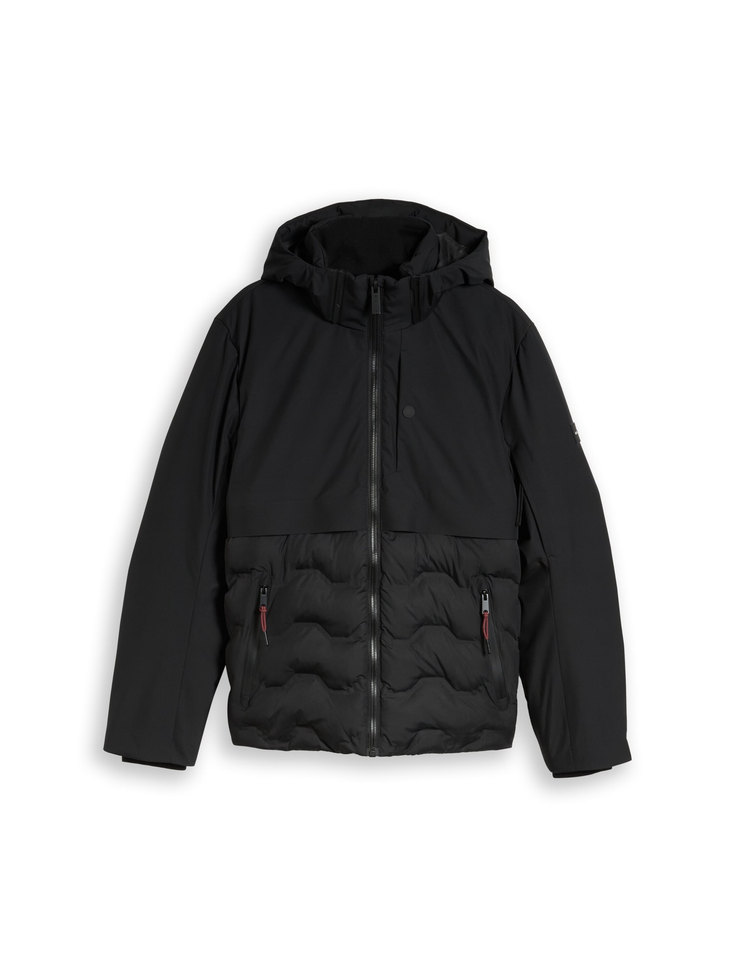 TOM TAILOR - Chaqueta de entretiempo en negro: frente