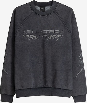 Sweat-shirt Bershka en gris : devant