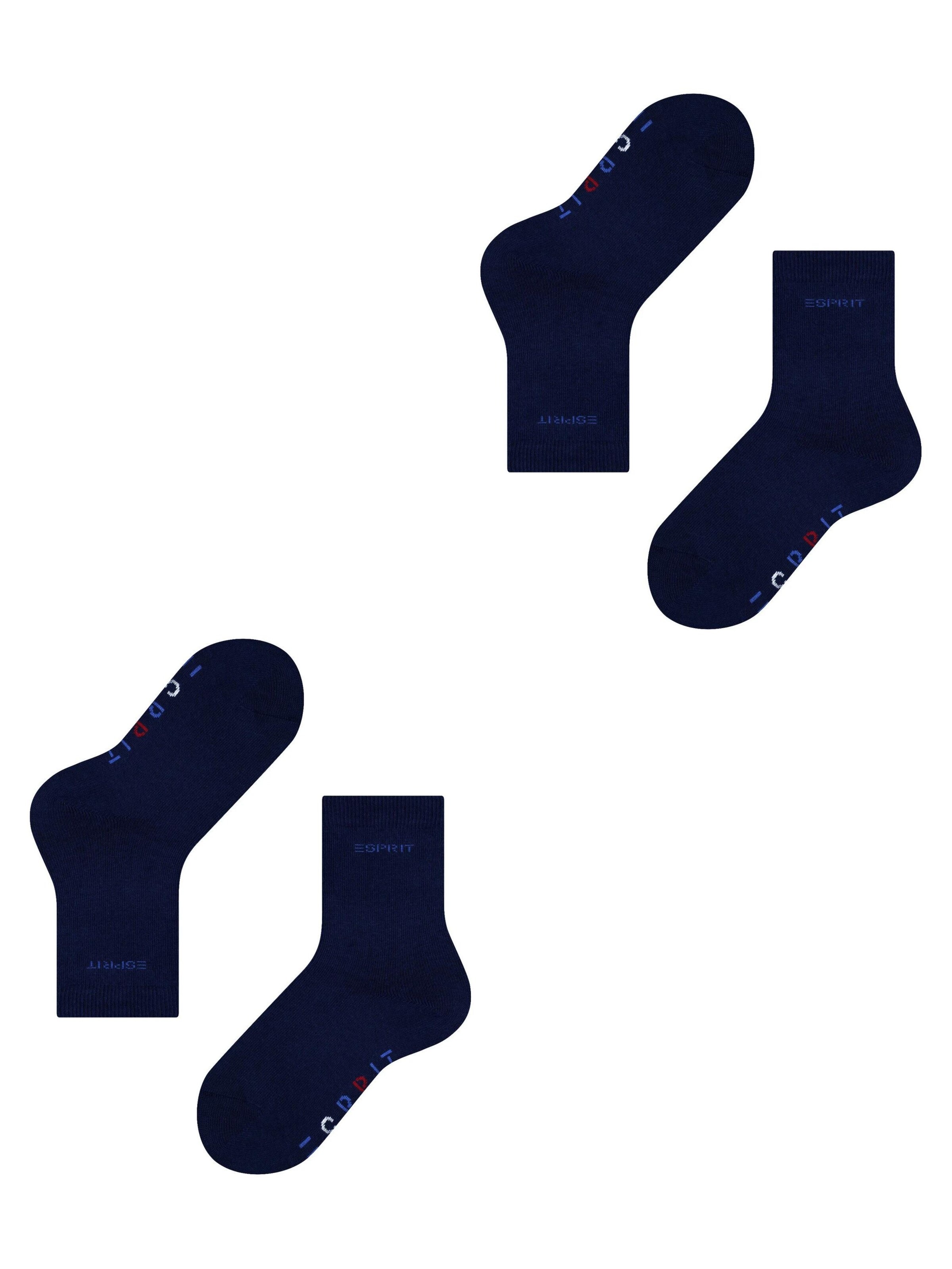 ESPRIT Socks 'Foot Logo 2-Pack' in Blue