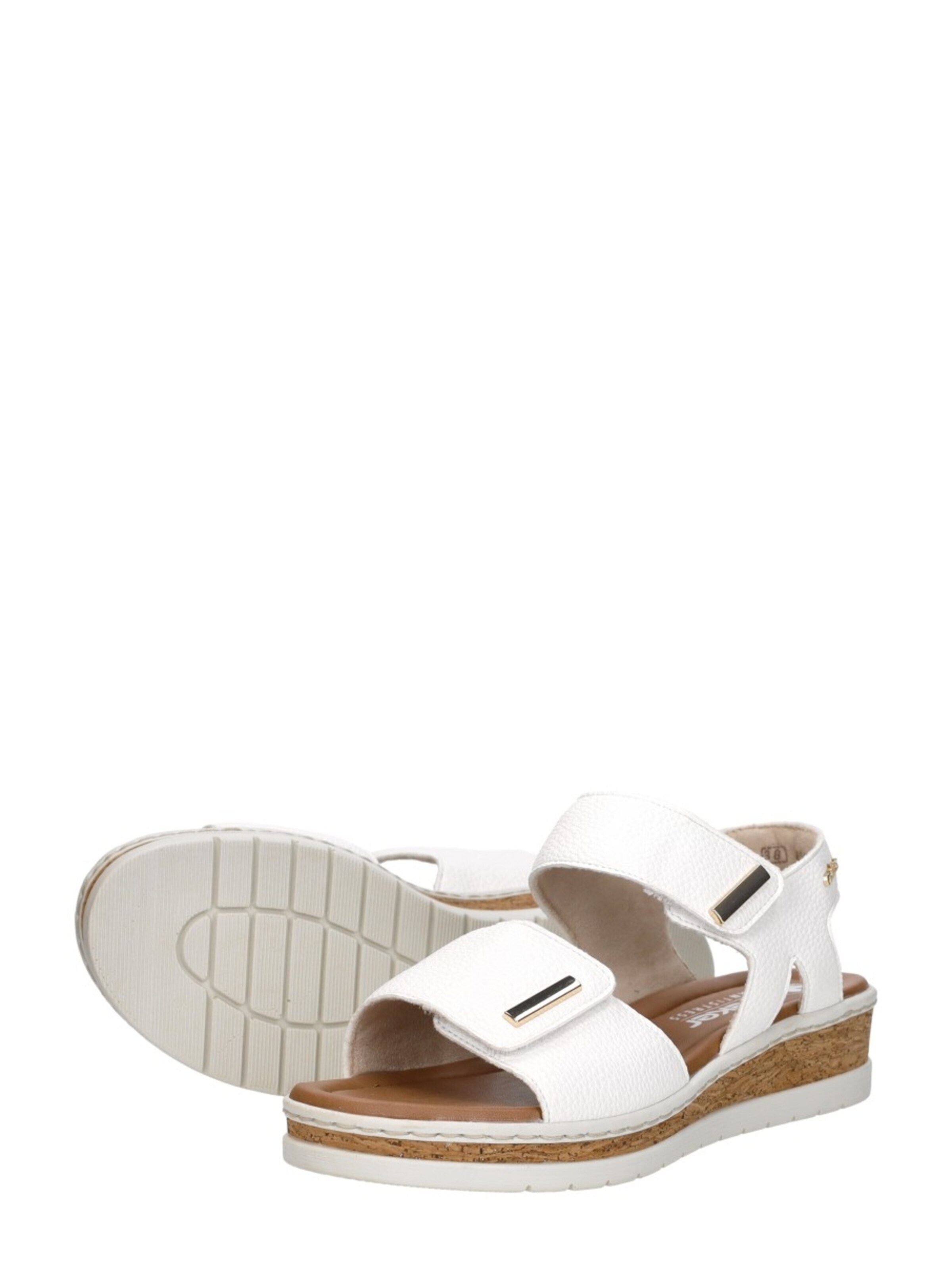 Rieker Sandal 'Sandalen Plat' in White
