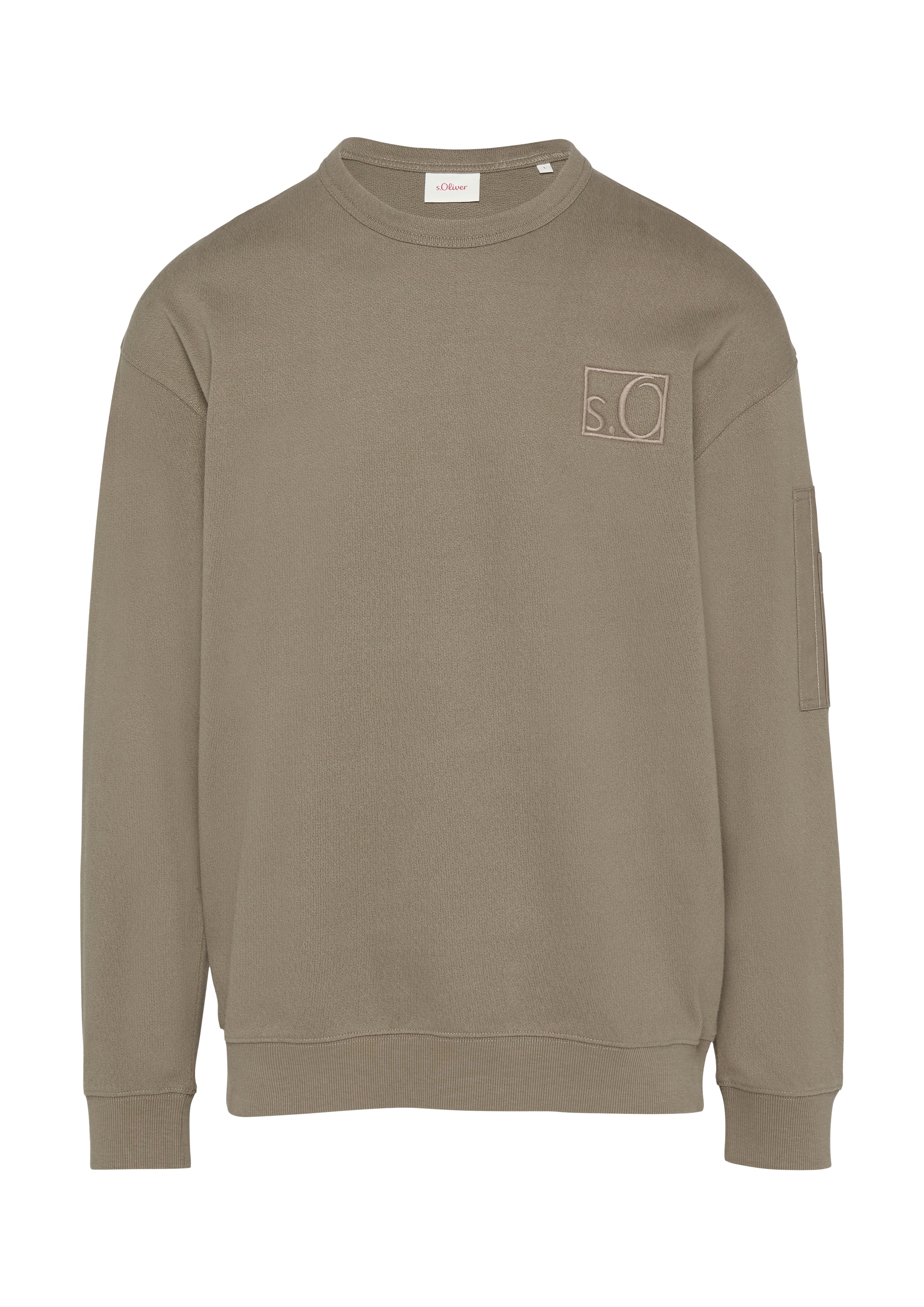 Sweat-shirt s.Oliver en beige : devant