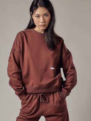 Felpa 'Felpa Girocollo Loose Fit' di OWN Off With Nature in marrone: frontale