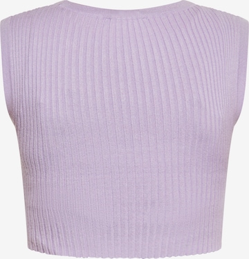 swirly Knitted Top in Purple