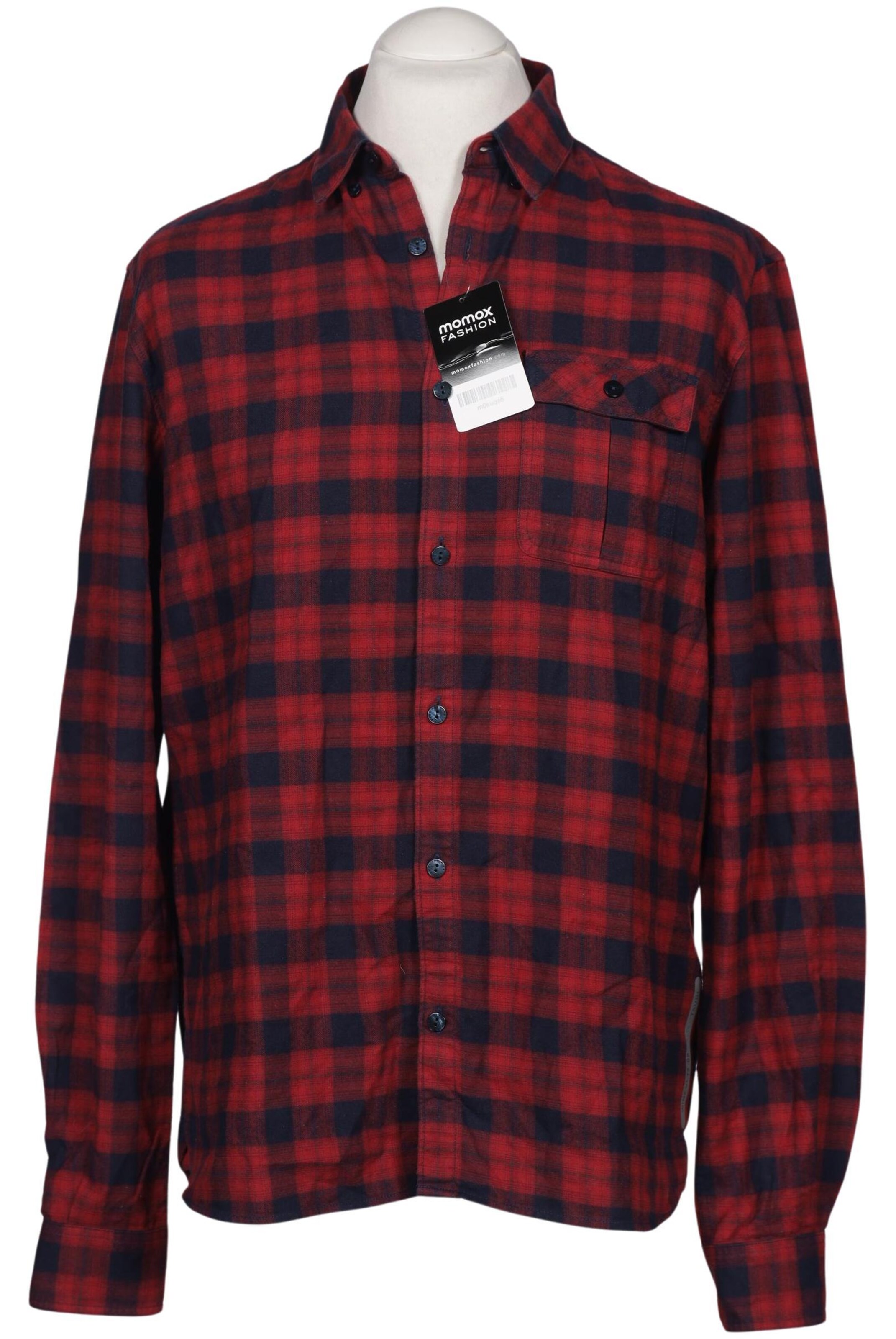 ALPHA INDUSTRIES Button Up Shirt in L in Red: front