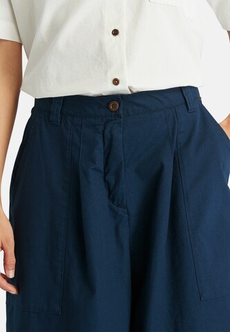TIMBERLAND Wide leg Pleat-Front Pants in Blue