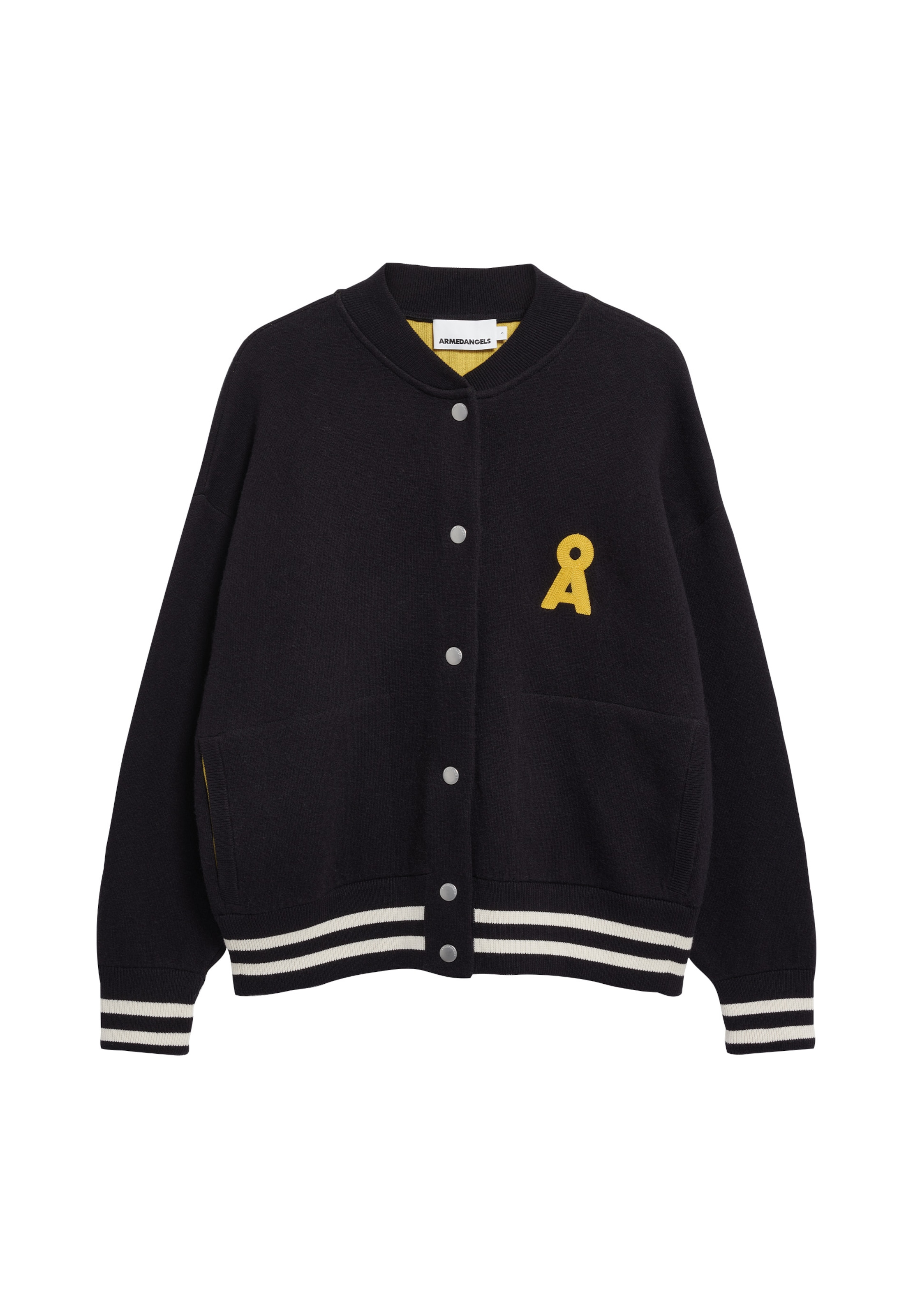 ARMEDANGELS Knit cardigan in Black: front