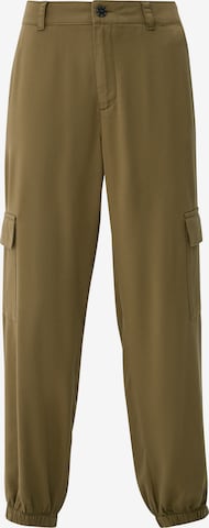 Tapered Pantaloni cargo di s.Oliver in verde: frontale