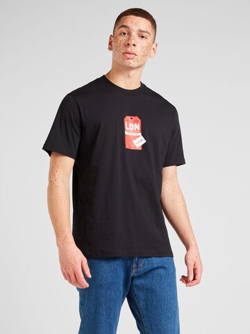 HUGO - Camisa 'Ditroso' em preto: frente