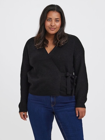 Vero Moda Curve Knit Cardigan 'Lea' in Black: front