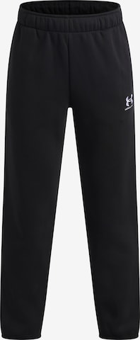 UNDER ARMOUR Tapered Sportbroek 'Icon Flc' in Zwart: voorkant