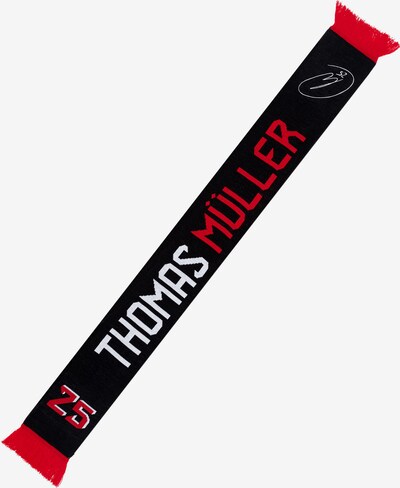 FC BAYERN MÜNCHEN Sports Scarf 'Thomas Müller' in Cherry red / Black / White, Item view