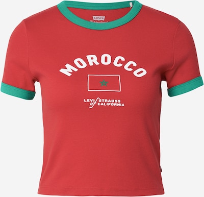 LEVI'S ® Majica 'Morocco Ringer Tee' veličine XS u zelena / crvena / bijela, Pregled proizvoda