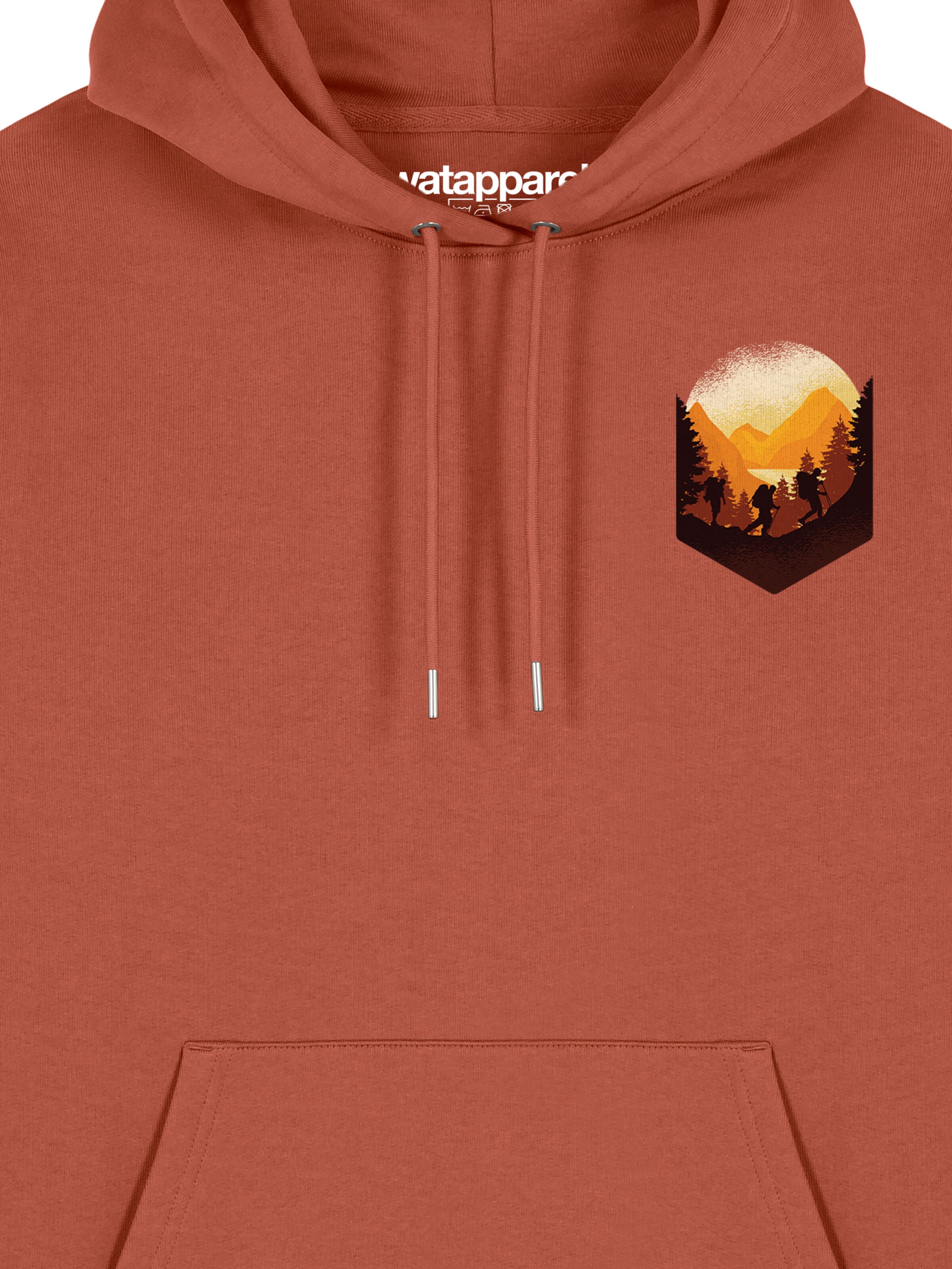 Watapparel Sweatshirt 'Hiking in the mountains' in Brown