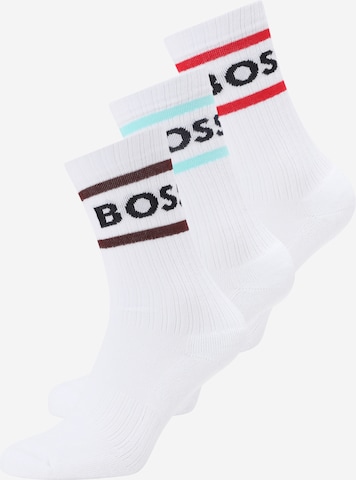 BOSS Black Къси чорапи в бяло: отпред