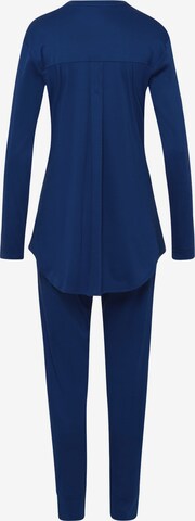 Hanro Pyjama ' Pure Essence ' in Blauw
