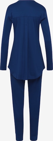 Hanro Pyjama ' Pure Essence ' in Blau