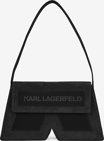 Karl Lagerfeld - Bolso de hombro 'IKON' en negro: frente