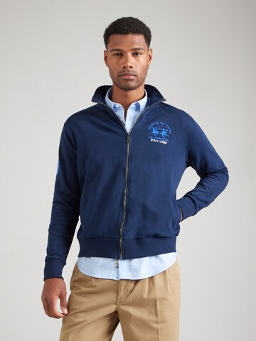 La Martina Sweatjacke in Blau: Vorderseite