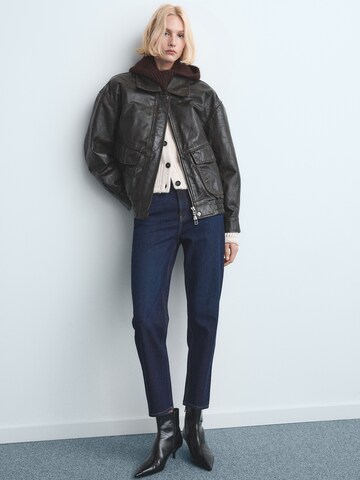 MANGO Vrečasti Kavbojke 'MOM2000' | modra barva