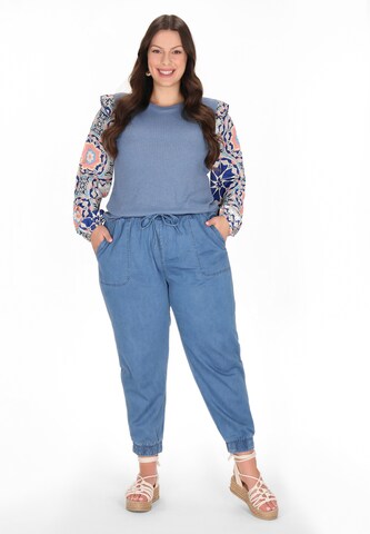 usha FESTIVAL Tapered Trousers in Blue