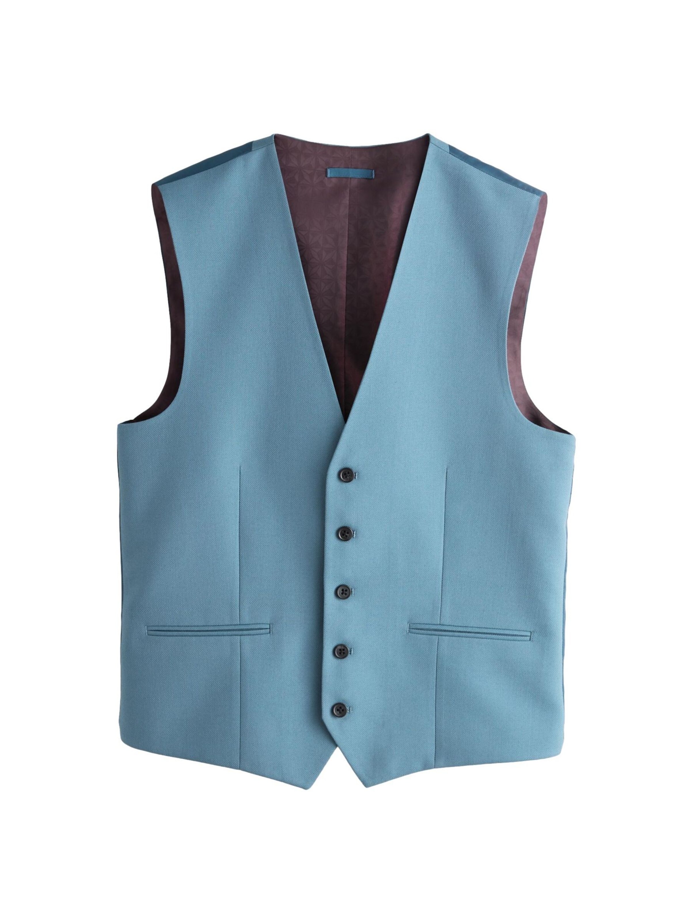 Next Suit vest in Blue: front