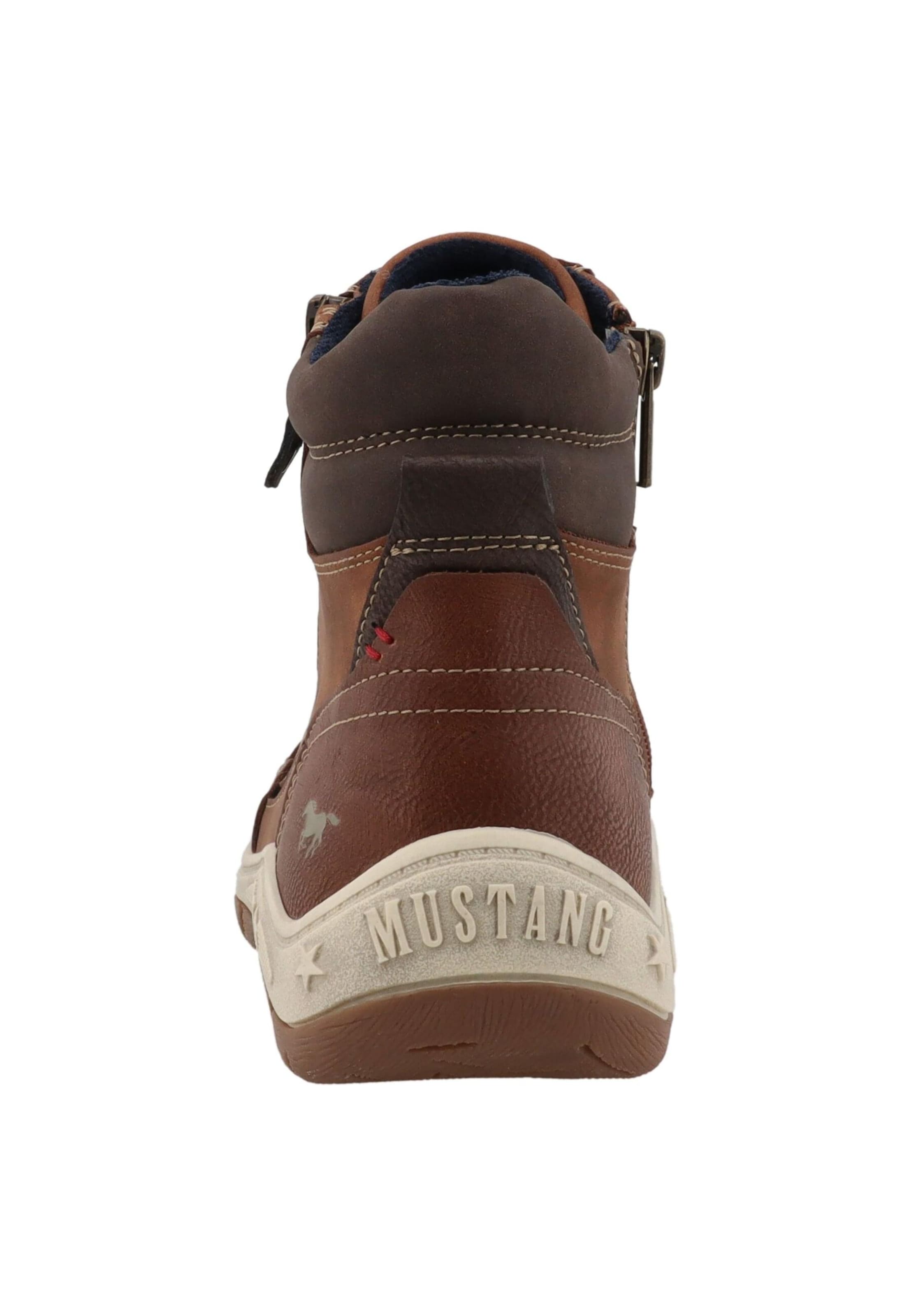 MUSTANG Ботинки на шнуровке 'Benedetto' в Коричневый