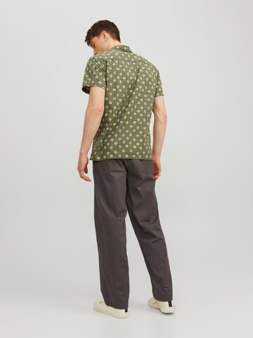 JACK & JONES Comfort fit Button Up Shirt 'LANDON' in Green