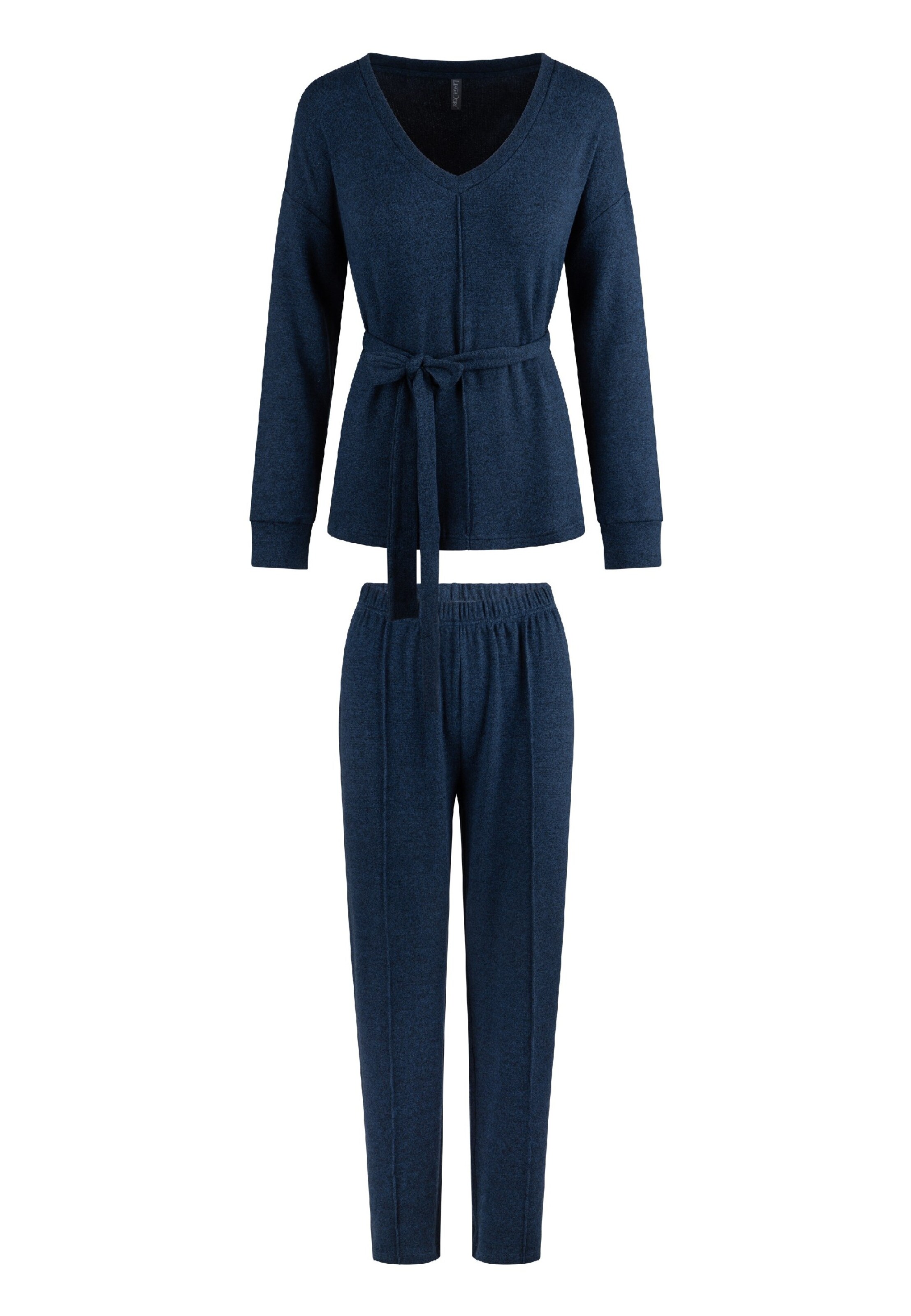 LingaDore - Traje para estar en casa en azul: frente