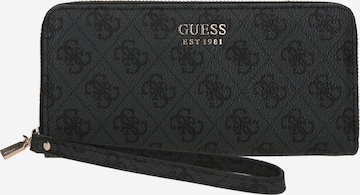 Porte-monnaies 'BRENTON SLG LRG ZIP AROUND' GUESS en gris : devant