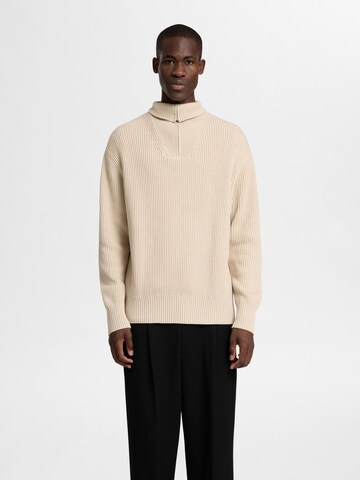 SELECTED HOMME Pullover i beige: forside